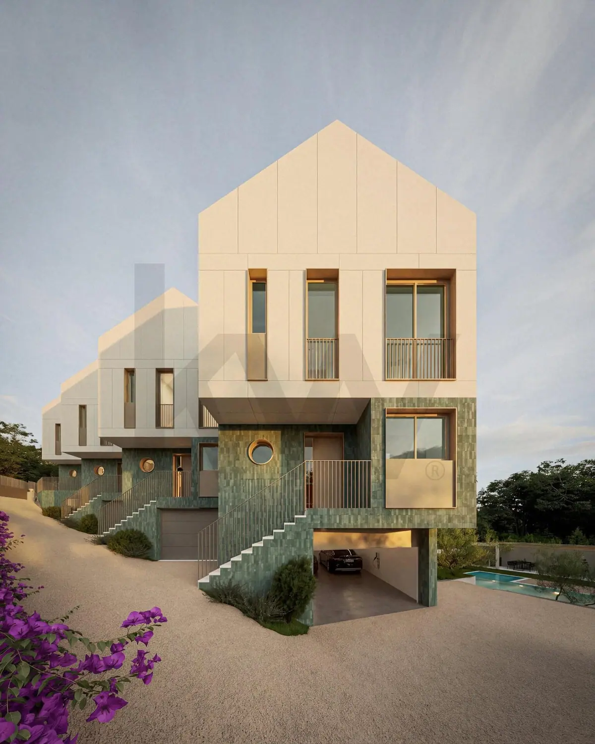 Villa 2 Greenville Estoril, moradia T3+1 nova com jardim e terraço na cobertura