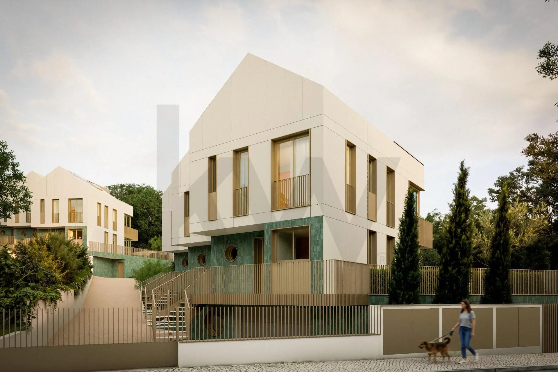 Villa 1 Greenville Estoril, moradia T3+1 nova com jardim e terraço na cobertura