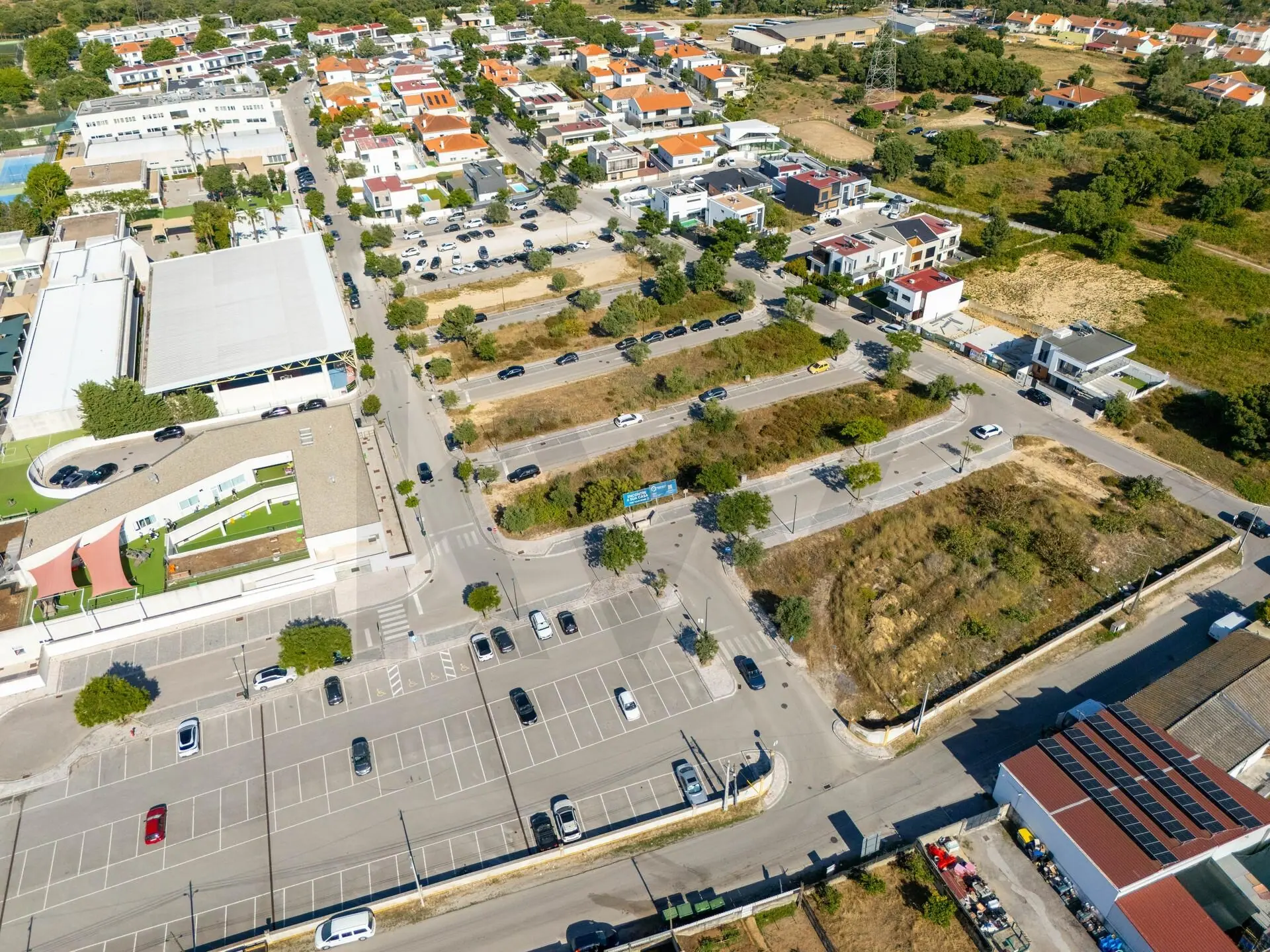 Vista aérea do loteamento