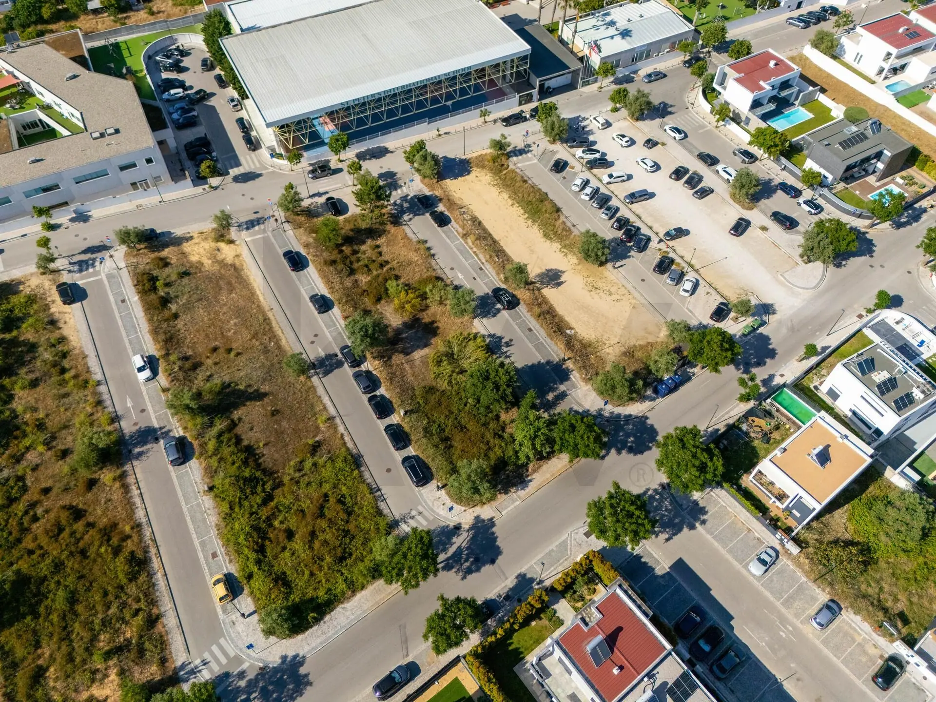 Vista aérea do loteamento